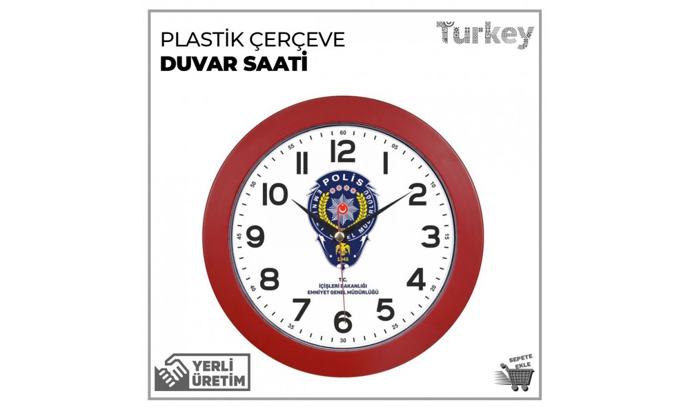 Plastik Çerçeve Duvar Saati